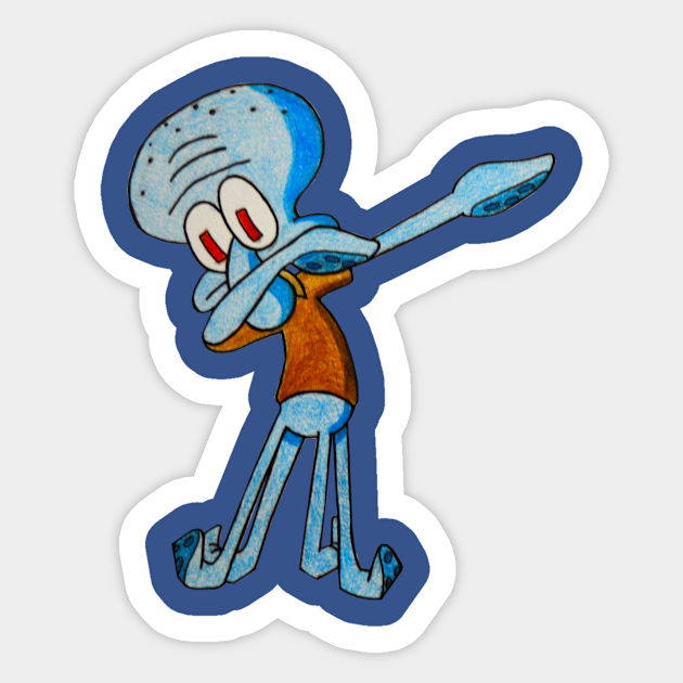 Dab Squidward Squidward Sticker Teepublic 